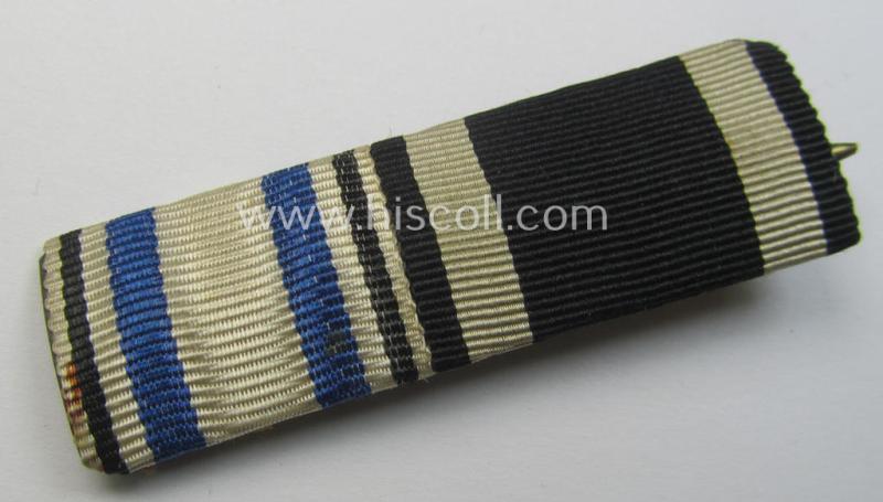 WWI-period, so-called: 'Doppelspange' (being of the neat 'detachable'-pattern!) showing resp. a: 'Bayern Militär-Verdienstkreuz 2. Kl. ohne Schwn.' and an: 'EK II. Klasse' (and that comes with its accompanying 'Feld- o. Bandspange')
