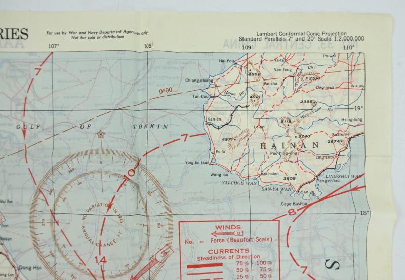 USAAF WW2 Escape Map 'French Indo China'