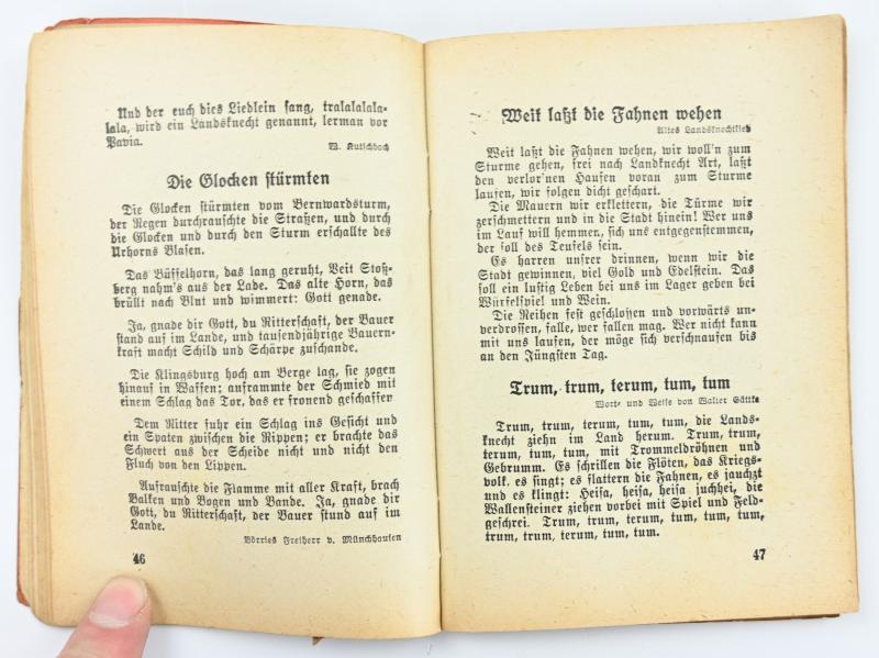 German HJ Songbook 'Uns geht die Sonne nicht unter'