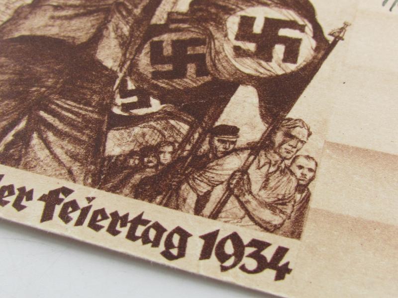 (Postcard) Nationaler Feiertag 1934