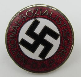 NSDAP party pin by RZM M1/128 ‘Eugen Schmidhäussler’