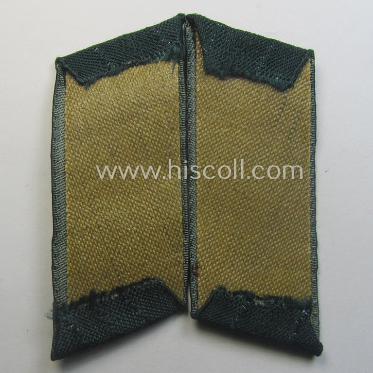 Pair of WH (Heeres) 'BeVo'-woven, EM/NCO-type collar-tabs (or: 'Einheitskragenspiegel'): 'Nachschub-Trpn.'
