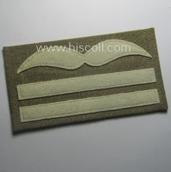 Single, WH (Luftwaffe) brownish-tan-coloured, officers'-type rank-patch (aka 'moustache'),...