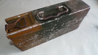 Normandy Camo Slanted-Lid Aluminium MG34 Ammo Box