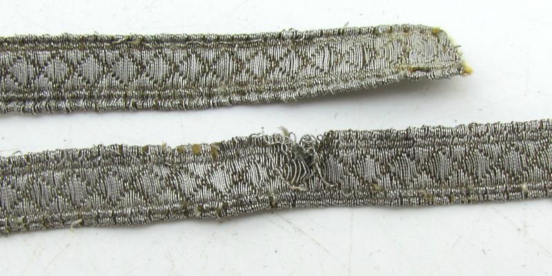 Wehrmacht NCO ‘Unteroffizier’ silver collar tresse