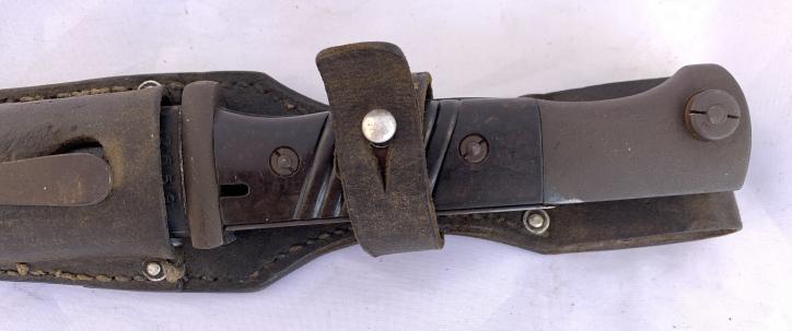 K98 Combat Bayonet with Leather Frog -matching numbers-