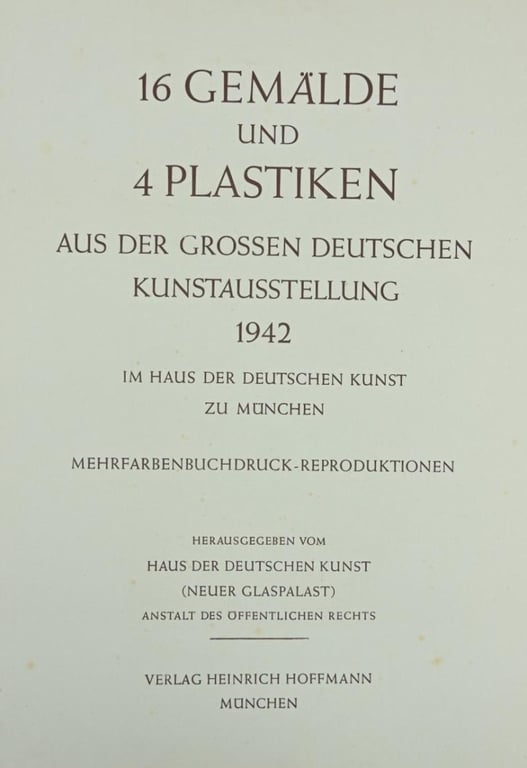 German Third Reich 'Grosse Deutsche Kunstausstellung 1942'  Portofolio