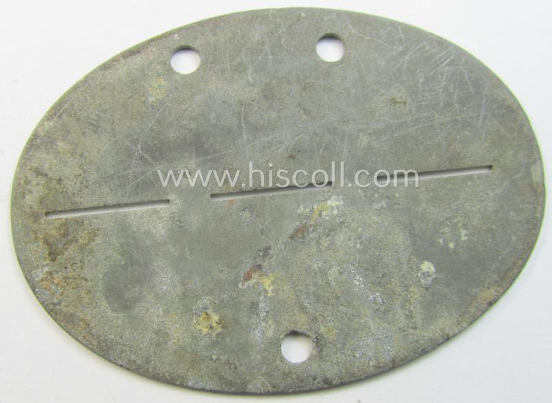 Superb - rarely found and zinc-based! - WH (LW) ie. 'Fallschirmjäger'-related ID-disc, bearing the 'coded'-unit- ie. 'MOB'-designation: '217428' (and as such belonging to a soldier who served within the: '5./Fallsch.Jäger-Rgt. 8')