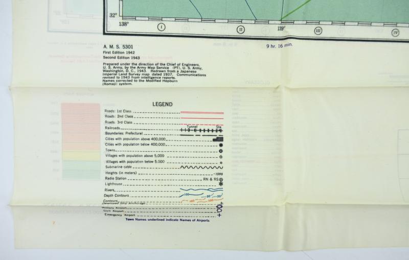 USAAF WW2 Escape Map 'Tokyo/Osaka'