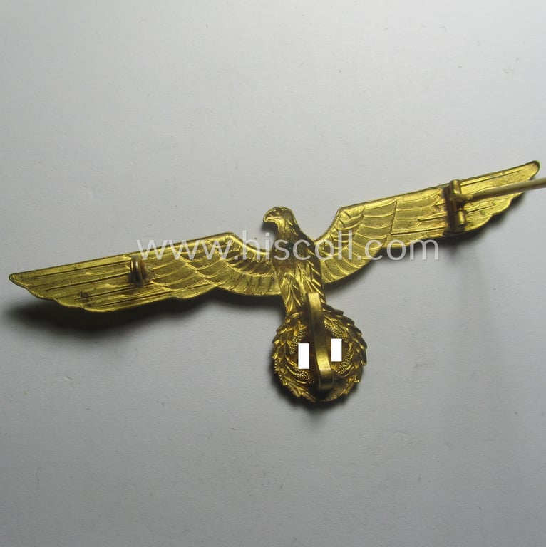 WH (Kriegsmarine) bright-golden-toned breast-eagle as intended for usage onto the white-coloured, naval-type summer tunics ('Brustadler für Sommerrock der Kriegsmarine')
