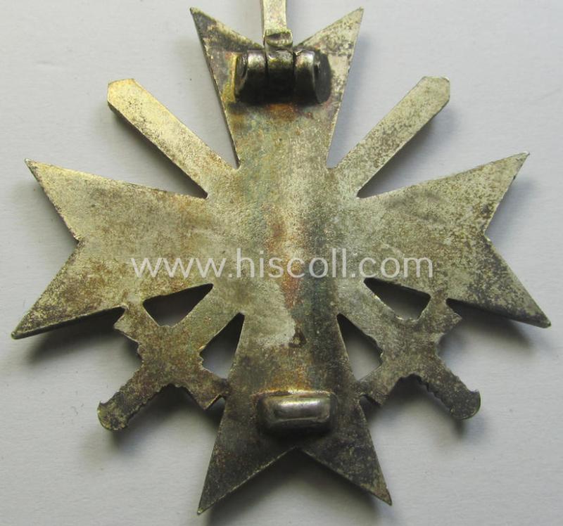 'Kriegsverdienstkreuz 1. Kl. mit Schwn.' being a maker- (ie. '4'-) marked and/or: 'Buntmetall'-based specimen by: 'Steinhauer & Lück'