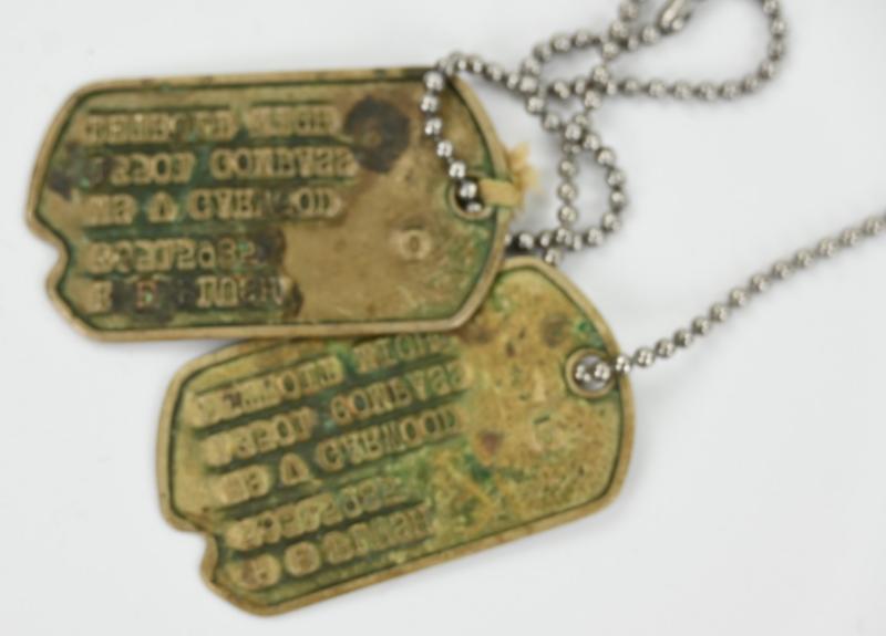 US WW2 Dog-Tag set 'Richard E. Plush'