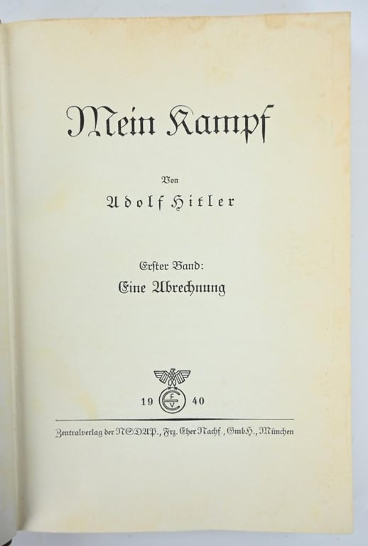 German Adolf Hitler Mein Kampf Book Set 1940