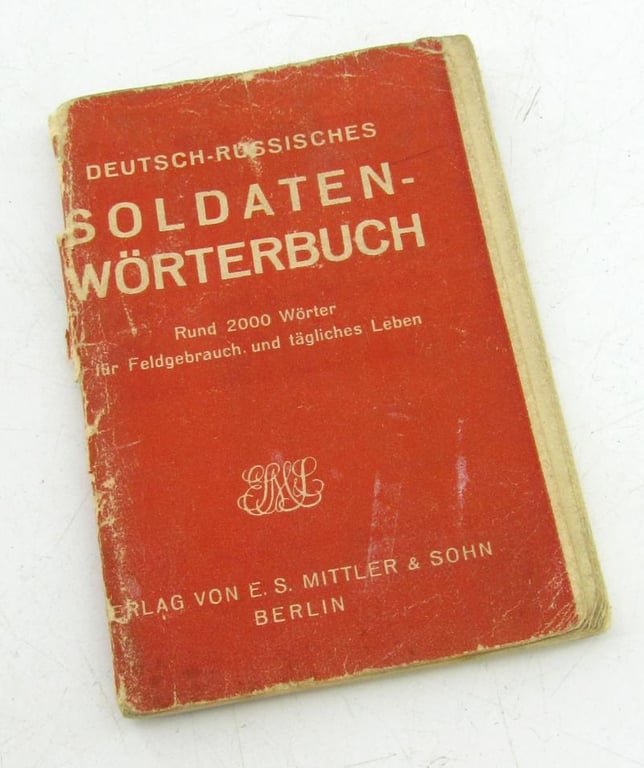 German-Russian Soldiers' Dictionary 1941