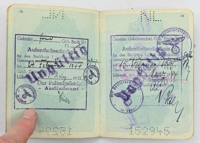 Dutch WW2 Pasport of Johannes Sanders, Labor Worker in Germany