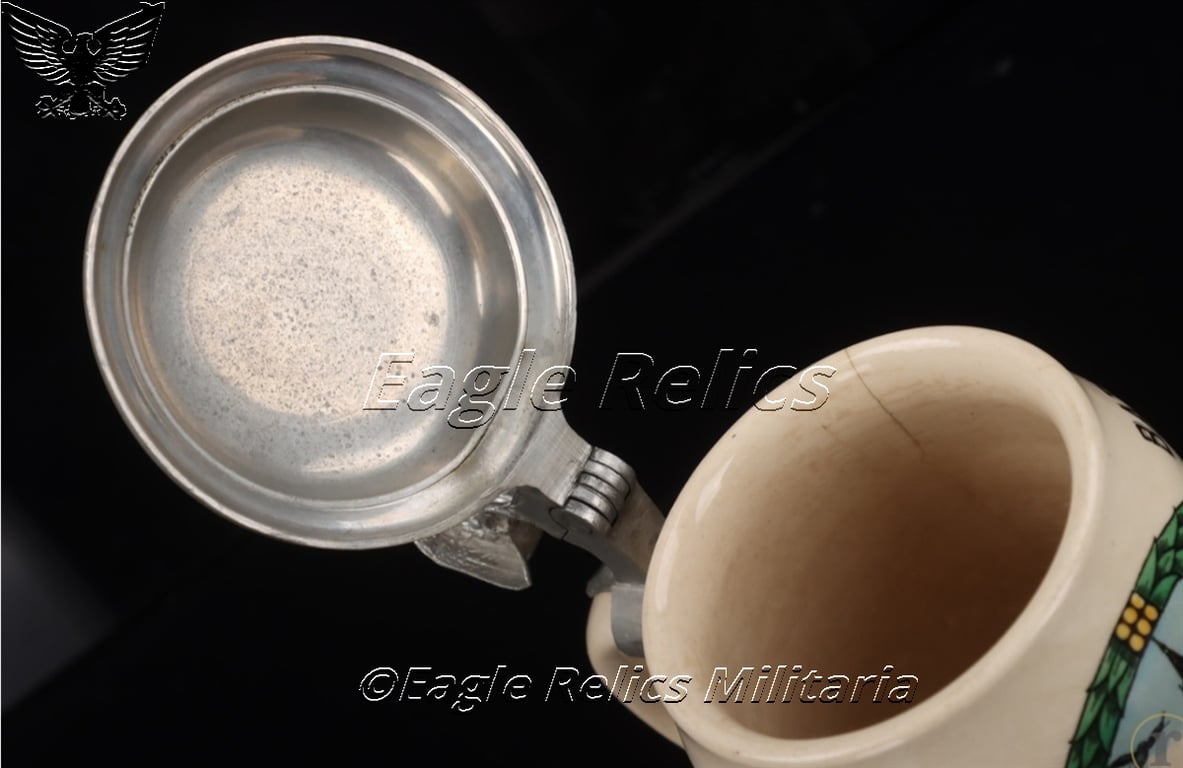 Wehrmacht reservist's beer mug - Pion. Batl. 45 Neu-Ulm