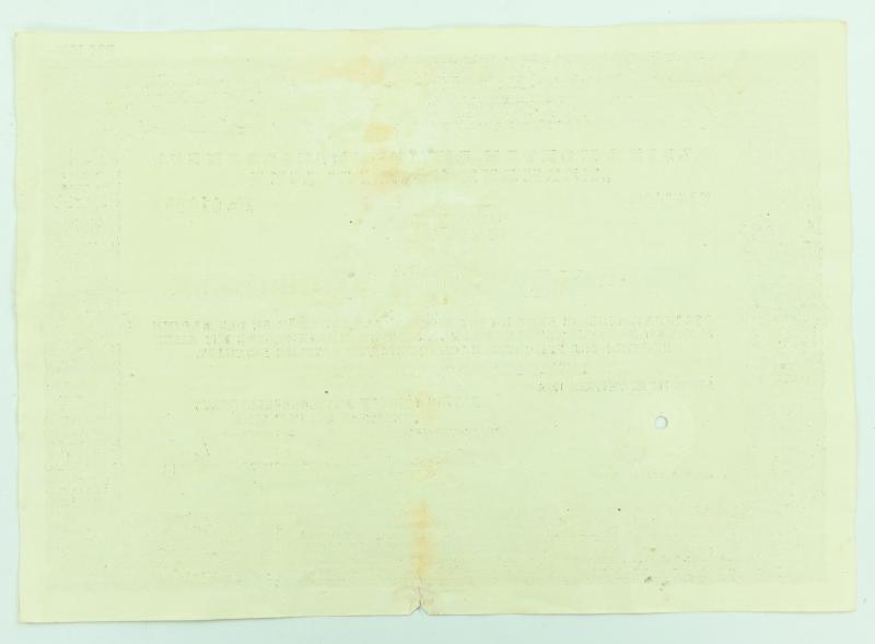 German Third Reich Certificate Alpine Montan AG "Hermann Göring" Linz