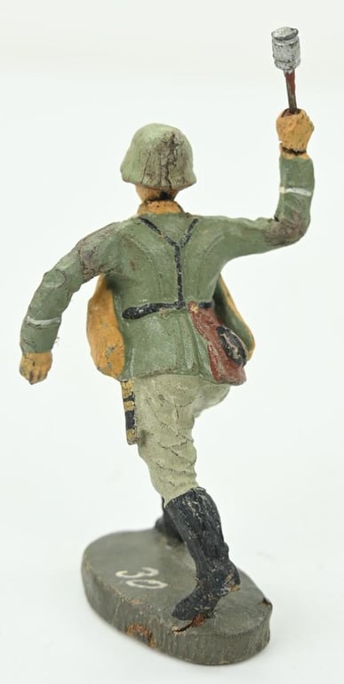 German Elastolin Toy Figure 'Grenade Trower'
