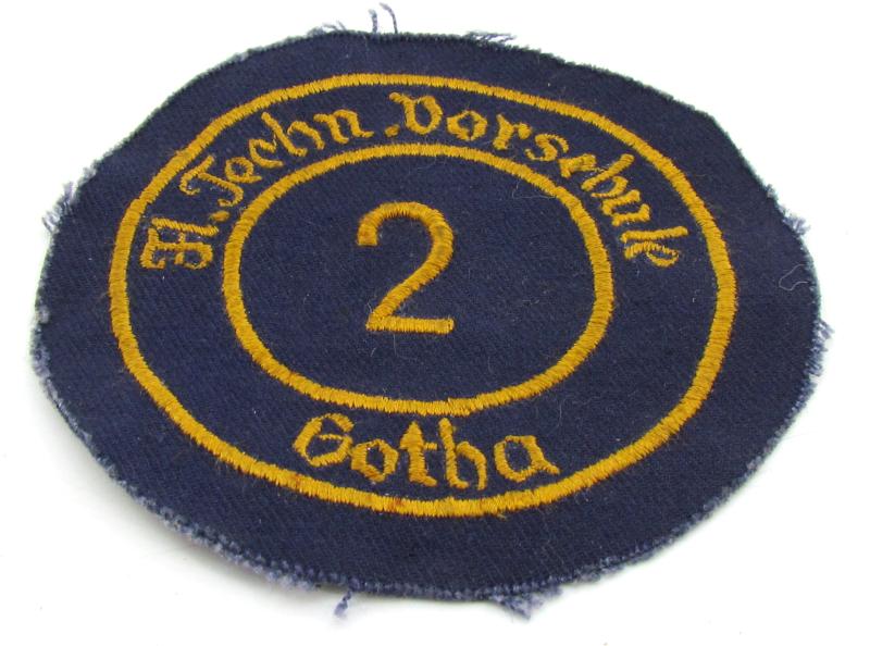 Flieger-HJ 'Fl. Tech.Vorschule Gotha 2' Arm Patch with RZM Label