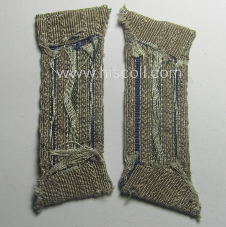 Truly used and/or carefully tunic-removed pair of WH (Heeres) EM/NCO-type collar-tabs (or: 'Einheitskragenspiegel') 'Sanitäts-Trpn.'