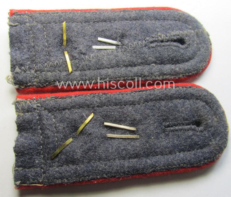 Pair of WH (Luftwaffe) 'cyphered' NCO-type shoulderstraps: 'Feldwebel der Flak-Artillerie-Trpn. u. Mitglied einer Flak-Artillerieschule'