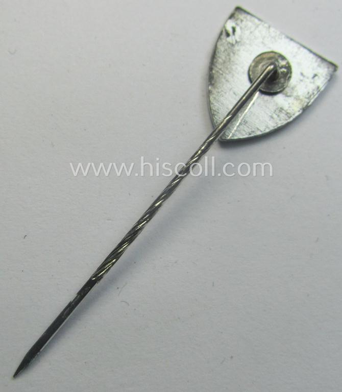 Silver-toned - and neatly enamelled! - WH (Heeres) so-called: 'Truppen-Traditionsabzeichen des 260. Infanterie-Division'