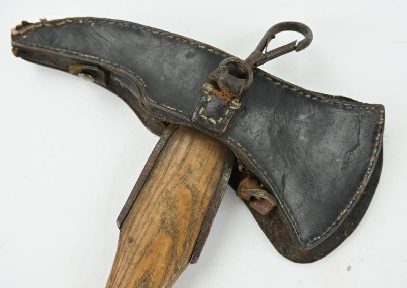 German Third Reich Era Firefighters Axe with Cover