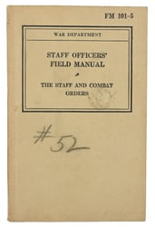 US WW2 FM 101-5 Staff Officer Field Manual