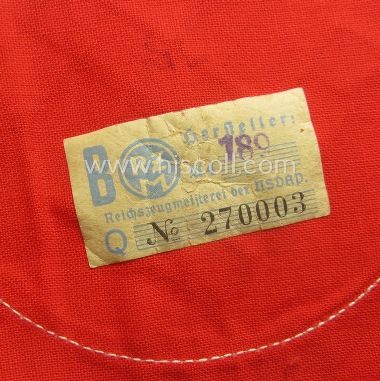 'Stonemint' N.S.D.A.P.-related party-armband (ie. 'Armbinde') being an example that still holds its period-attached 'RzM'-etiket