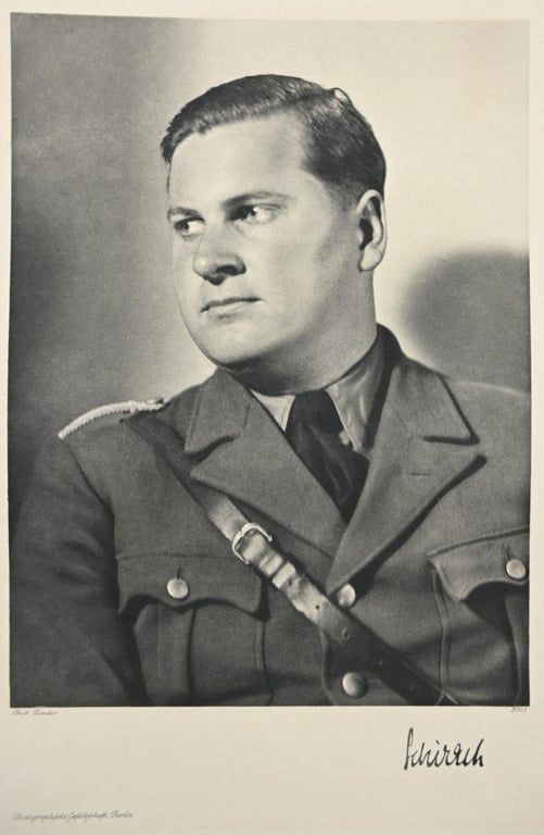 German Portrait Print/Litho of Baldur von Schirach