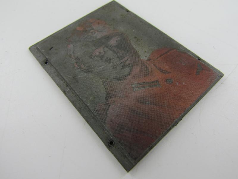 Original German Newspaper Photo “Druckplatte” (printing plate)