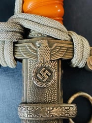 RARE GERMAN WWII ARMY OFFICERS DAGGER WITH SILVER...