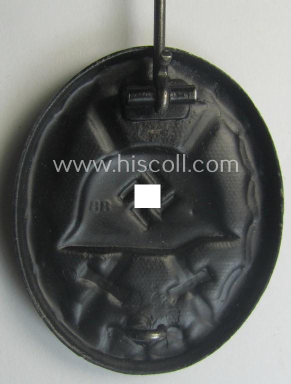 Hardly used, maker- (ie. '88'-) marked example of a black wound-badge (or: 'Verwundeten-Abzeichen in Schwarz') as being produced by the maker: 'Wener Redo'