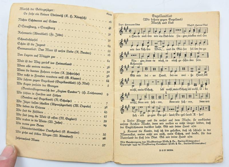 German WH Marching Songs Pocket Book