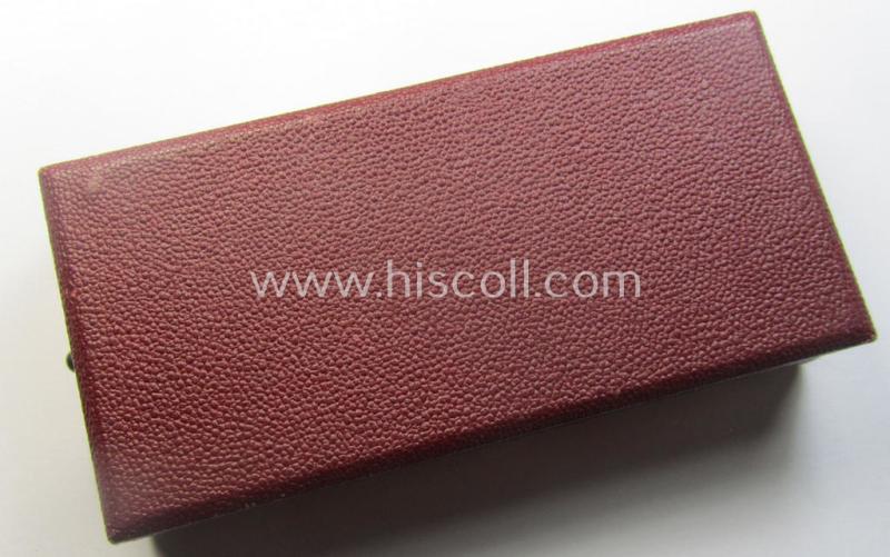WH Czech-occupation- (ie. 'Anschluss'-) medal: '1. Oktober 1938' that comes with its period-attached 'PB-Spange' and that comes stored in its bordeaux-red-coloured- and/or non-maker-marked etui