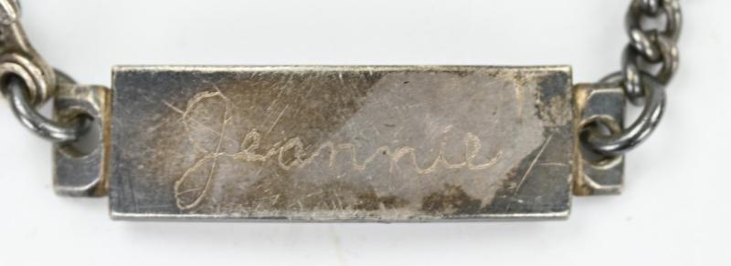 USAAF WW2 Bombadier Wings Sterling Silver bracelet