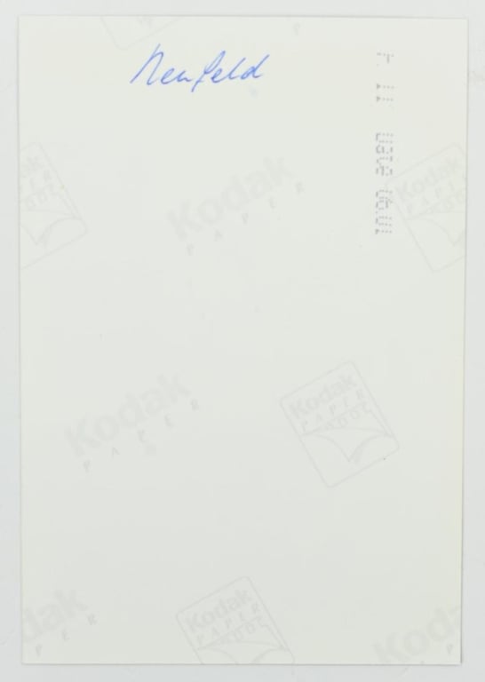 Signature of Wehrmacht Heer KC Recipient 'Ernst Neufeld'