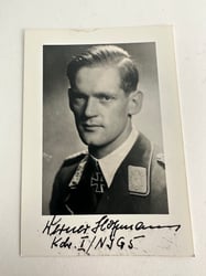 German post-war photo with orginal signature "Werner Hoffmann"