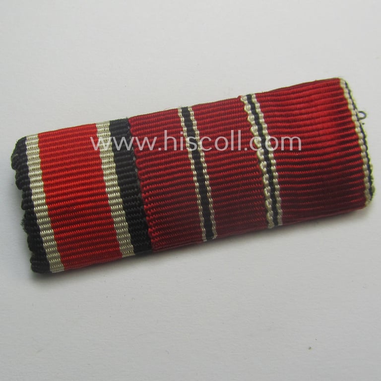 Neat - and never issued- nor worn! - three-pieced WWII-period ribbon-bar (ie. 'Feld- o. Bandspange') as intended for combination: 'EK II Kl.', 'Ost'-medal (ie. 'Medaille Winterschlacht im Osten 1941-42') and Austrian 'Anschluss'-medal '1. März 1938'