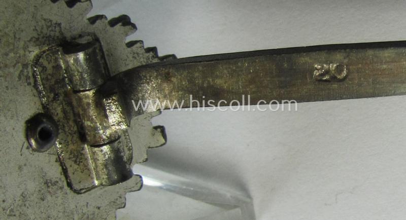 Stunning, maker- (ie. '20'-marked-) example of WH (Heeres, LW etc.) 'Deutsches Kreuz im Gold' (or DKiG) being a (regular- ie. 'light-weight') piece that was produced by the: 'C.F. Zimmermann'-company and that comes stored in its period etui