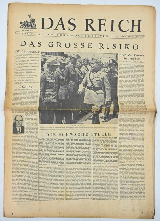 German Newspaper “Das Reich” August 1942
