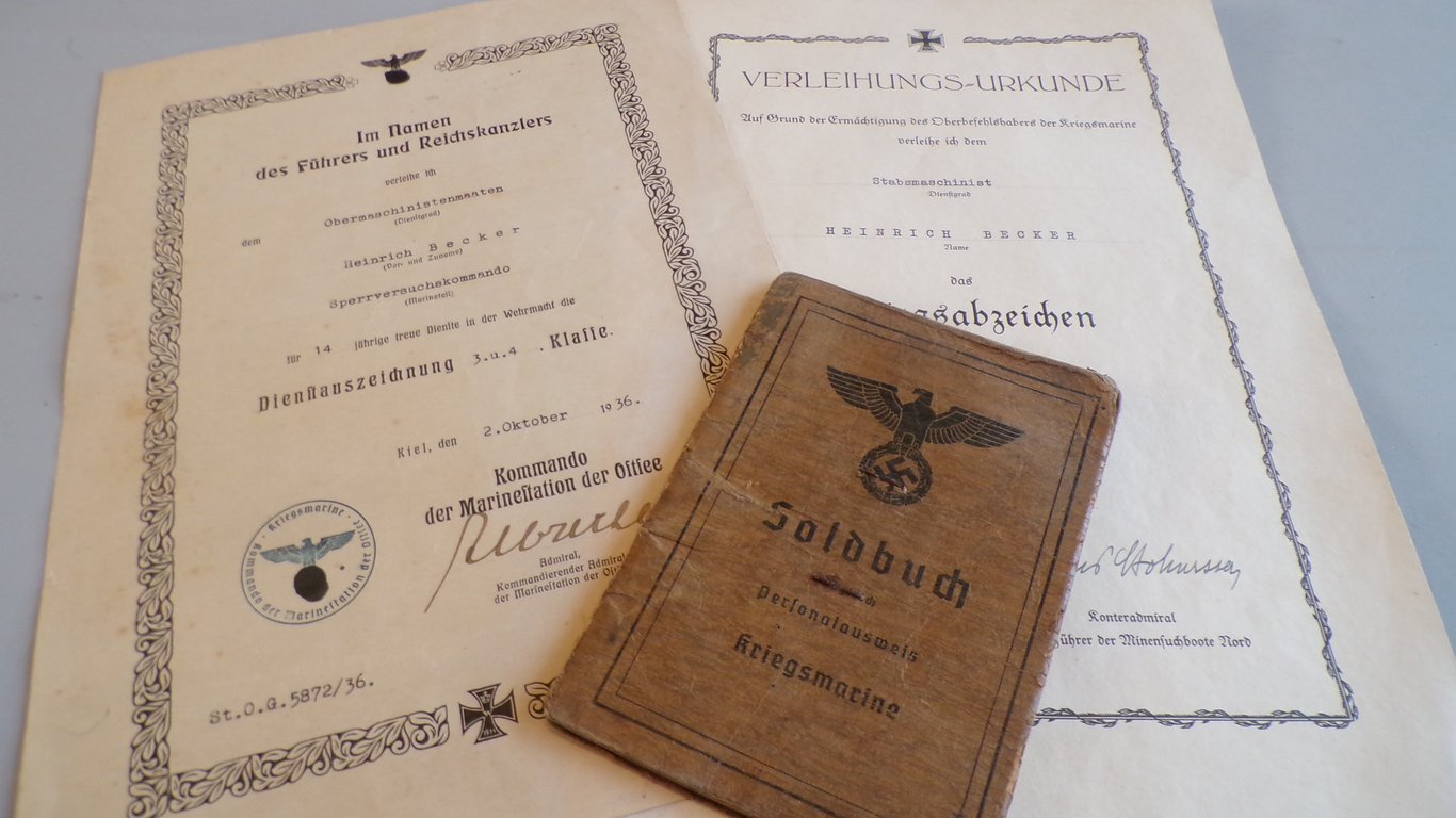 Kriegsmarine grouping of a KM Oberfeldwebel