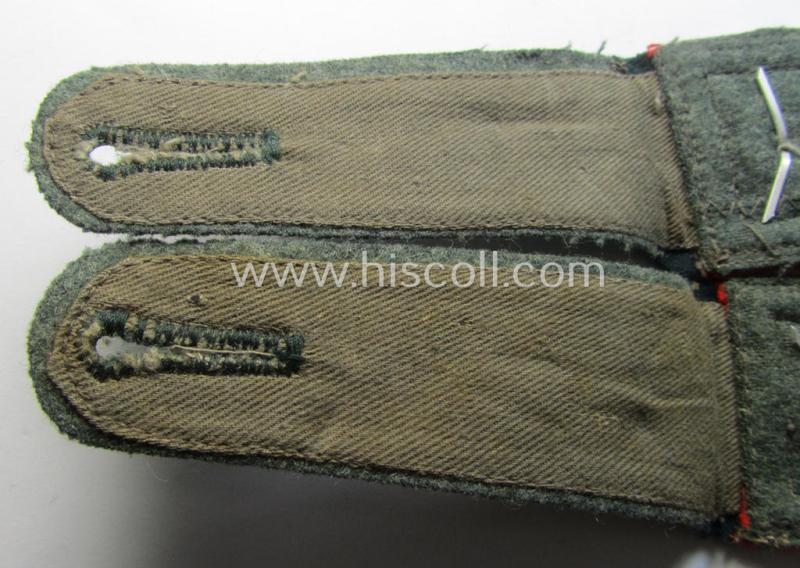 Superb - and fully matching! - pair of WH (Heeres) neatly 'cyphered', early-war-period- (ie. 'M36'- ie. 'M40'-pattern and/or rounded-styled) NCO-type shoulderstraps as was intended for an: 'Oberwachtmeister des Artillerie-Rgts. 24'