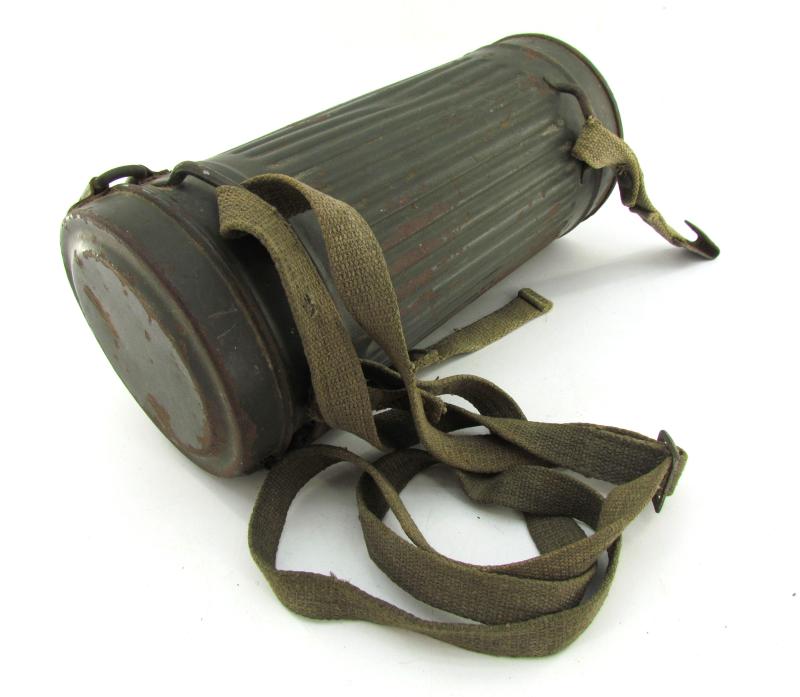 Wehrmacht Gasmask Cannister With Straps