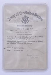 USAAF WW2 Honorable Discharge Pass of Actor Robert...