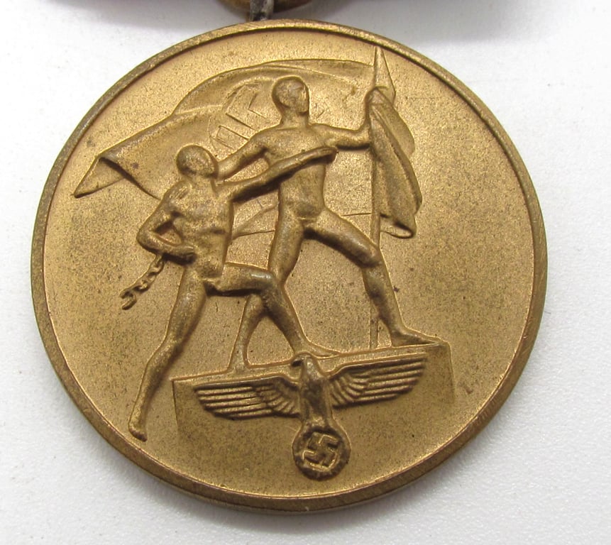 'Einzelspange' showing a Czech 'Anschluss'- (occupation-) medal: '1 October 1938'