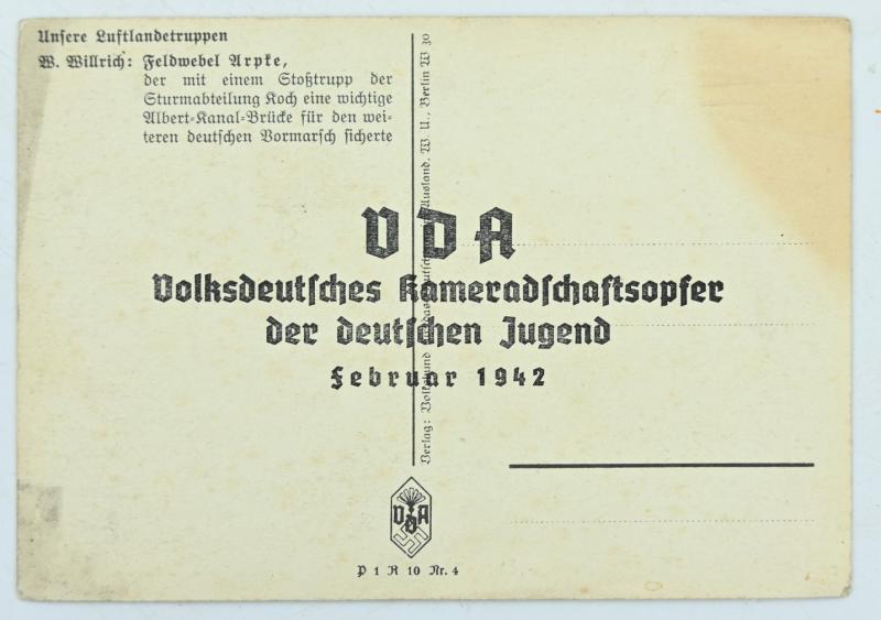 German Postcard of Feldwebel Arpke