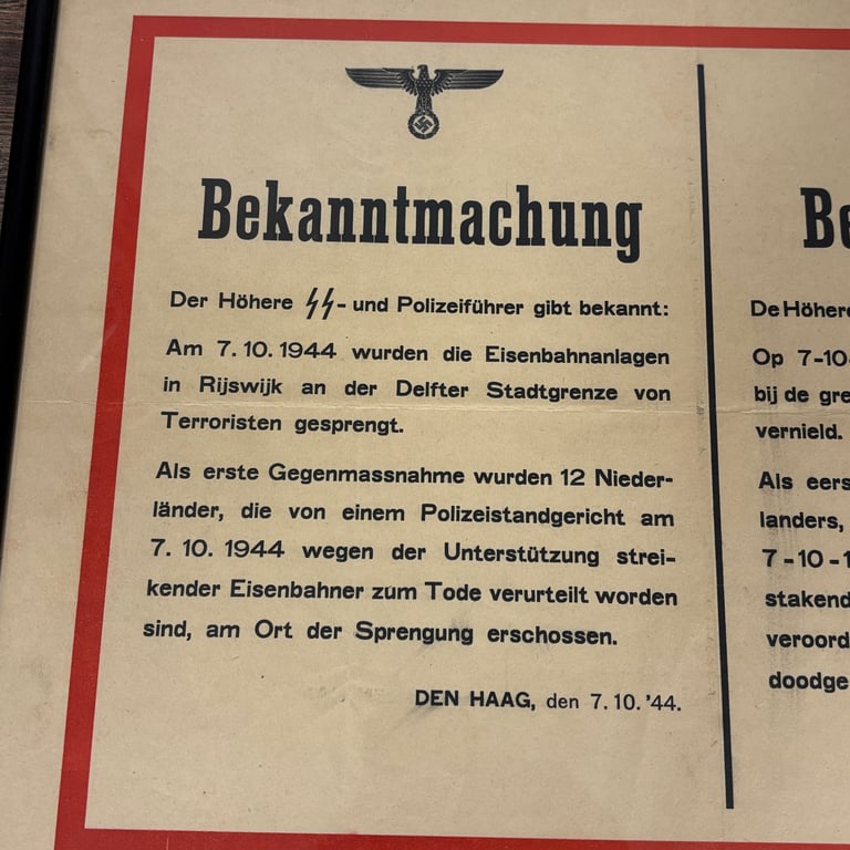 German Occupation Announcement Poster