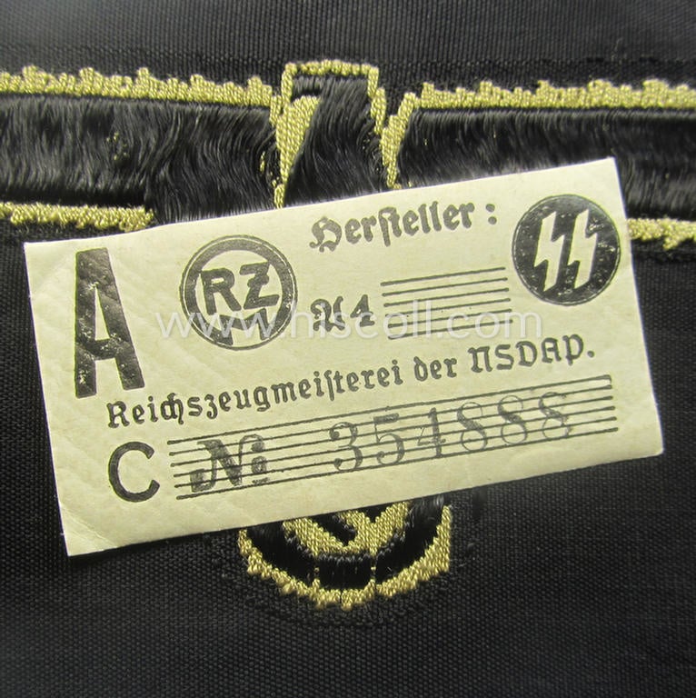 'SS' (ie. 'Waffen-SS') 'BeVo'-woven, EM- (ie. NCO-pattern) tropical-styled arm-eagle (ie. 'Tropen-Ärmeladler für Mannschaften u. Unterführer der Waffen-SS')