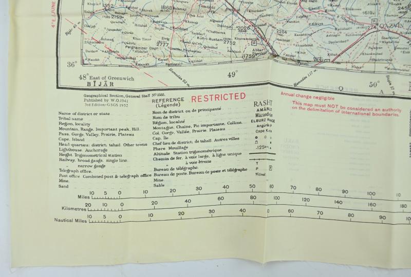 British RAF Escape Map 'Baku'